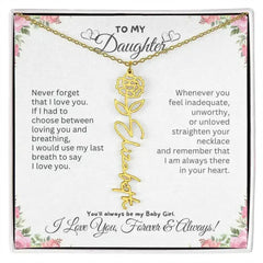 To My Daughter I Birthday Gift I Christmas Present I Birth Necklace I Name Necklace - Femstylo