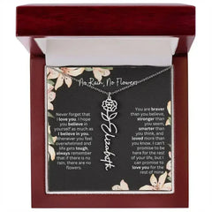 To My Daughter I Birth Flower Necklace With Name I No Rain - No Flowers - Femstylo