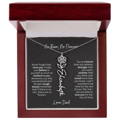 Beautiful Necklace Gift for Daughter From Dad - 'Never Forget That I Love You - Femstylo