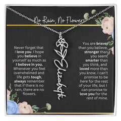 Inspirational No Rain No Flowers Necklace - Femstylo