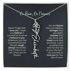 No Rain - No Flowers I Birth Necklace I Name Necklace - Femstylo