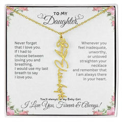 To My Daughter I Birthday Gift I Christmas Present I Birth Necklace I Name Necklace - Femstylo