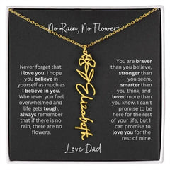Beautiful Necklace Gift for Daughter From Dad - 'Never Forget That I Love You - Femstylo