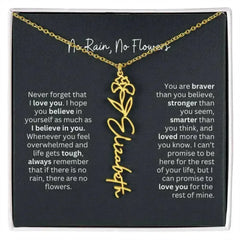 No Rain - No Flowers I Birth Necklace I Name Necklace - Femstylo