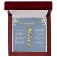 No Rain - No Flowers | Birth Necklace | Name Necklace | Custom Gift from Dad to Daughter and Bonus Daughter - Femstylo