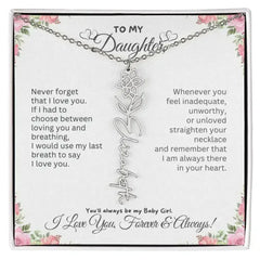 To My Daughter I Birthday Gift I Christmas Present I Birth Necklace I Name Necklace - Femstylo