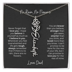 Beautiful Necklace Gift for Daughter From Dad - 'Never Forget That I Love You - Femstylo
