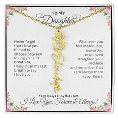 To My Daughter I Birthday Gift I Christmas Present I Birth Necklace I Name Necklace - Femstylo