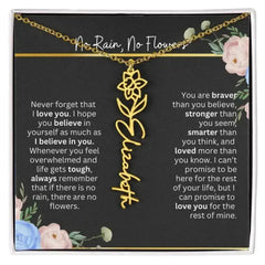 Inspirational No Rain No Flowers Necklace - Femstylo