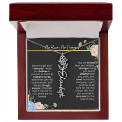 Inspirational No Rain No Flowers Necklace - Femstylo