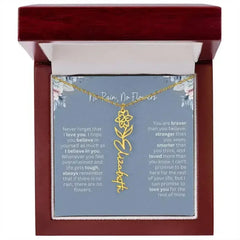 No Rain - No Flowers | Birth Necklace | Name Necklace | Custom Gift from Dad to Daughter and Bonus Daughter - Femstylo