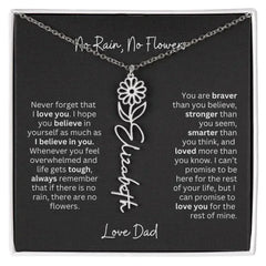 Beautiful Necklace Gift for Daughter From Dad - 'Never Forget That I Love You - Femstylo