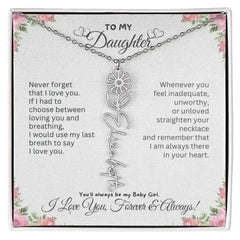 To My Daughter I Birthday Gift I Christmas Present I Birth Necklace I Name Necklace - Femstylo