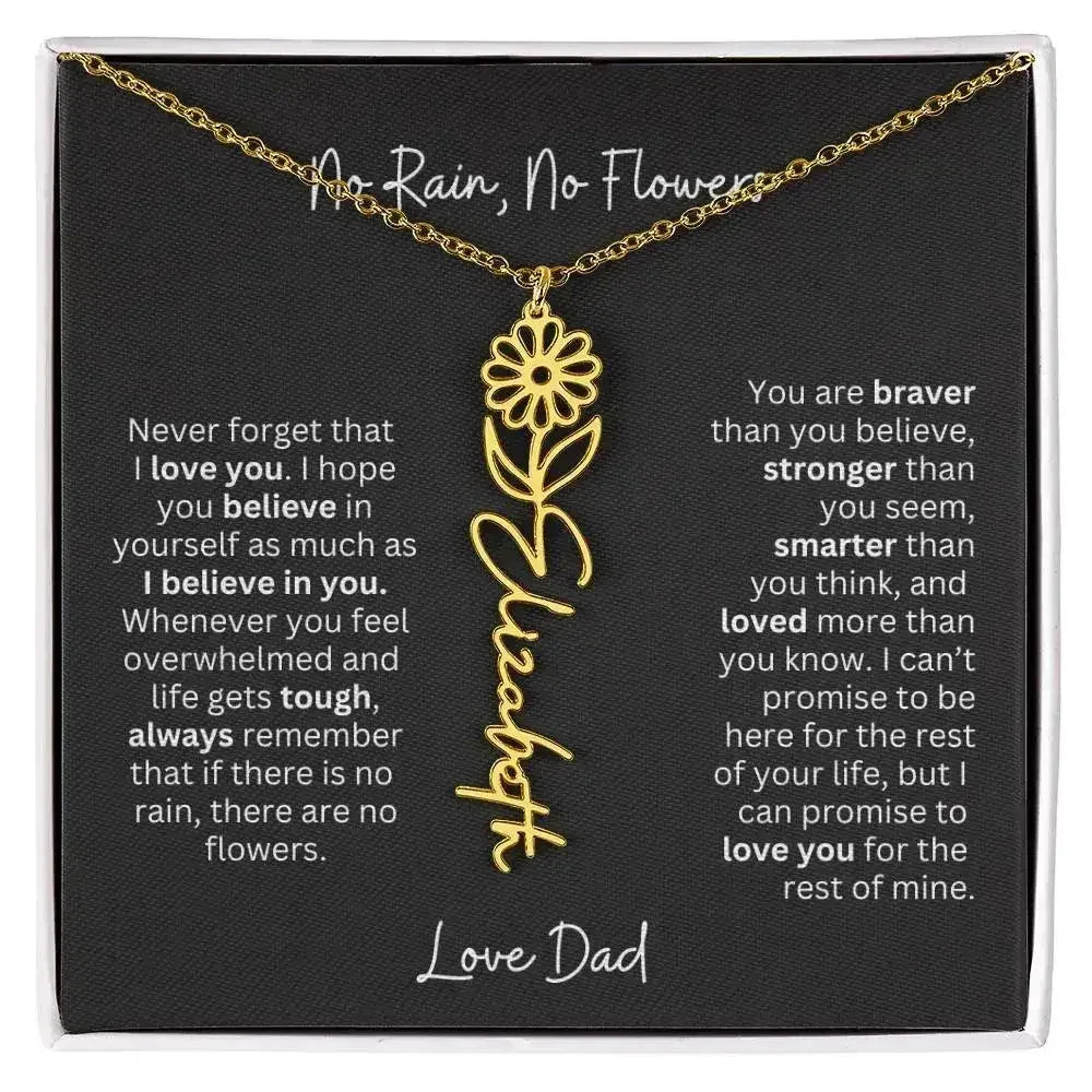 Beautiful Necklace Gift for Daughter From Dad - 'Never Forget That I Love You - Femstylo