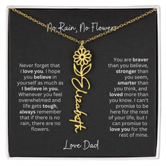 Beautiful Necklace Gift for Daughter From Dad - 'Never Forget That I Love You - Femstylo