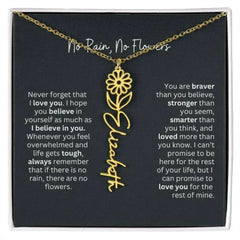 No Rain - No Flowers I Birth Necklace I Name Necklace - Femstylo