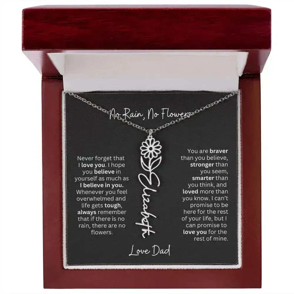 Beautiful Necklace Gift for Daughter From Dad - 'Never Forget That I Love You - Femstylo