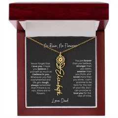 Beautiful Necklace Gift for Daughter From Dad - 'Never Forget That I Love You - Femstylo
