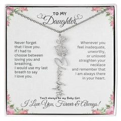 To My Daughter I Birthday Gift I Christmas Present I Birth Necklace I Name Necklace - Femstylo