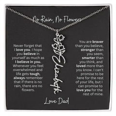 Beautiful Necklace Gift for Daughter From Dad - 'Never Forget That I Love You - Femstylo