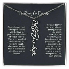 No Rain - No Flowers I Birth Necklace I Name Necklace - Femstylo