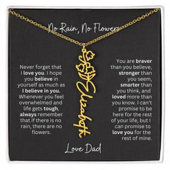 Beautiful Necklace Gift for Daughter From Dad - 'Never Forget That I Love You - Femstylo