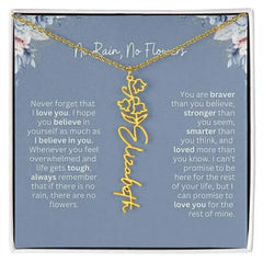 No Rain - No Flowers | Birth Necklace | Name Necklace | Custom Gift from Dad to Daughter and Bonus Daughter - Femstylo
