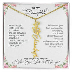 To My Daughter I Birthday Gift I Christmas Present I Birth Necklace I Name Necklace - Femstylo