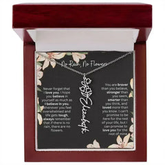 To My Daughter Necklace I Birth Flower Necklace With Name I No Rain - No Flowers - Femstylo