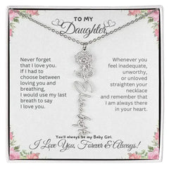 To My Daughter I Birthday Gift I Christmas Present I Birth Necklace I Name Necklace - Femstylo