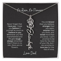 Beautiful Necklace Gift for Daughter From Dad - 'Never Forget That I Love You - Femstylo
