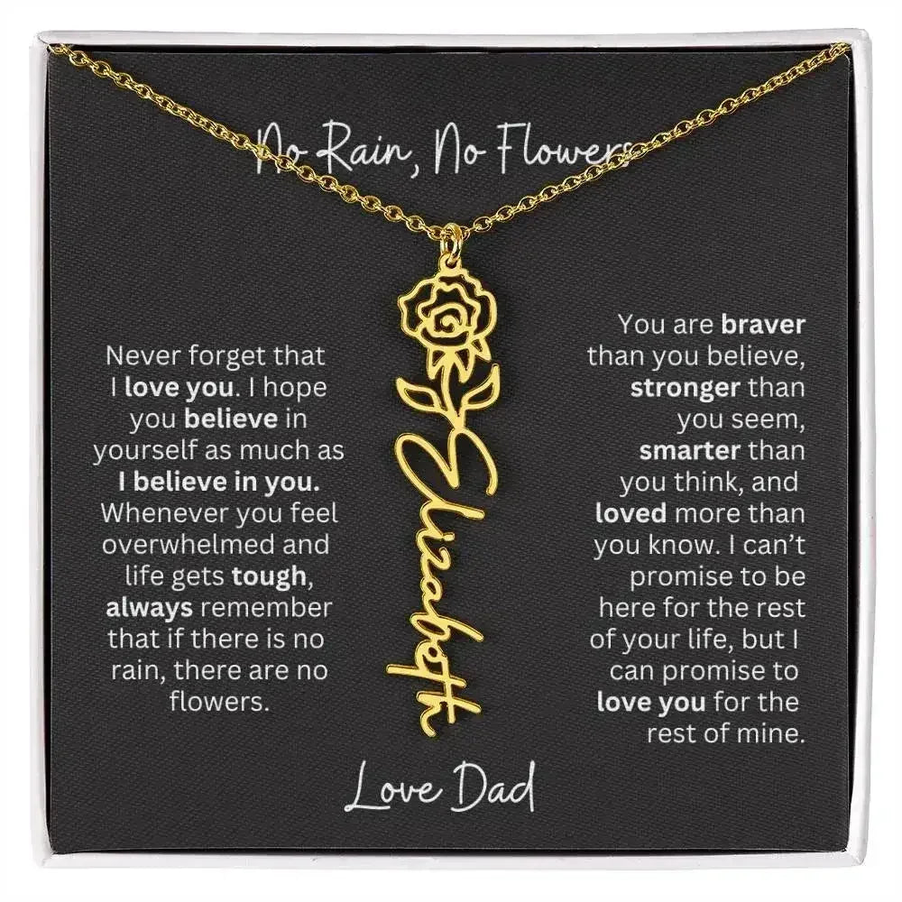 Beautiful Necklace Gift for Daughter From Dad - 'Never Forget That I Love You - Femstylo