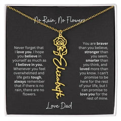 Beautiful Necklace Gift for Daughter From Dad - 'Never Forget That I Love You - Femstylo