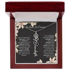 To My Daughter I Birth Flower Necklace With Name I No Rain - No Flowers - Femstylo