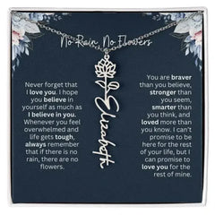 No Rain - No Flowers | Birth Necklace | Name Necklace | Special Gift from Dad to Daughter - Femstylo