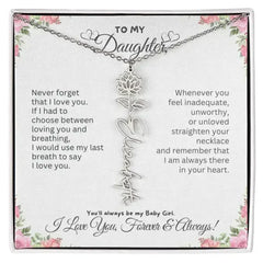 To My Daughter I Birthday Gift I Christmas Present I Birth Necklace I Name Necklace - Femstylo