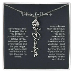 No Rain - No Flowers I Birth Necklace I Name Necklace - Femstylo