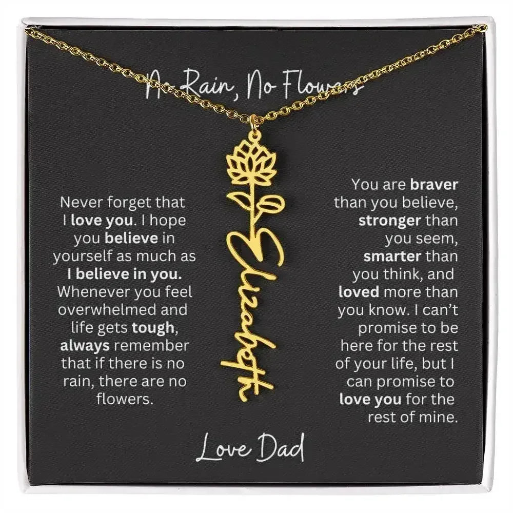 Beautiful Necklace Gift for Daughter From Dad - 'Never Forget That I Love You - Femstylo