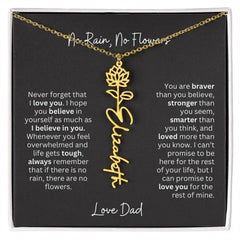 Beautiful Necklace Gift for Daughter From Dad - 'Never Forget That I Love You - Femstylo