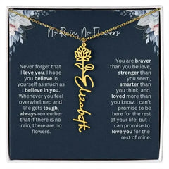 No Rain - No Flowers | Birth Necklace | Name Necklace | Special Gift from Dad to Daughter - Femstylo