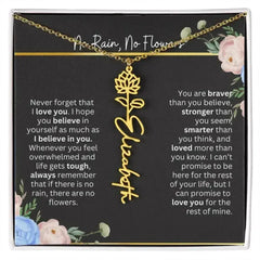 Inspirational No Rain No Flowers Necklace - Femstylo