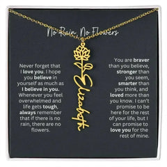 No Rain - No Flowers I Birth Necklace I Name Necklace - Femstylo