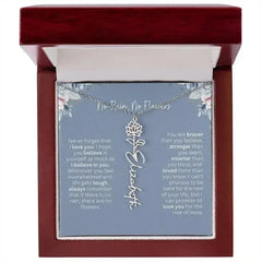 No Rain - No Flowers | Birth Necklace | Name Necklace | Custom Gift from Dad to Daughter and Bonus Daughter - Femstylo