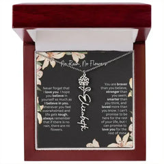 To My Daughter I Birth Flower Necklace With Name I No Rain - No Flowers - Femstylo