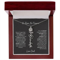 Beautiful Necklace Gift for Daughter From Dad - 'Never Forget That I Love You - Femstylo
