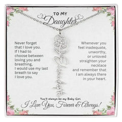 To My Daughter I Birthday Gift I Christmas Present I Birth Necklace I Name Necklace - Femstylo