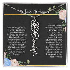 Inspirational No Rain No Flowers Necklace - Femstylo