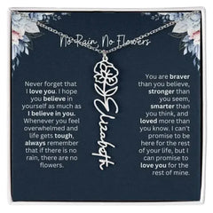 No Rain - No Flowers | Birth Necklace | Name Necklace | Special Gift from Dad to Daughter - Femstylo