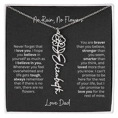 Beautiful Necklace Gift for Daughter From Dad - 'Never Forget That I Love You - Femstylo