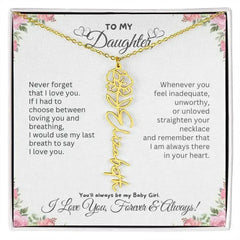 To My Daughter I Birthday Gift I Christmas Present I Birth Necklace I Name Necklace - Femstylo
